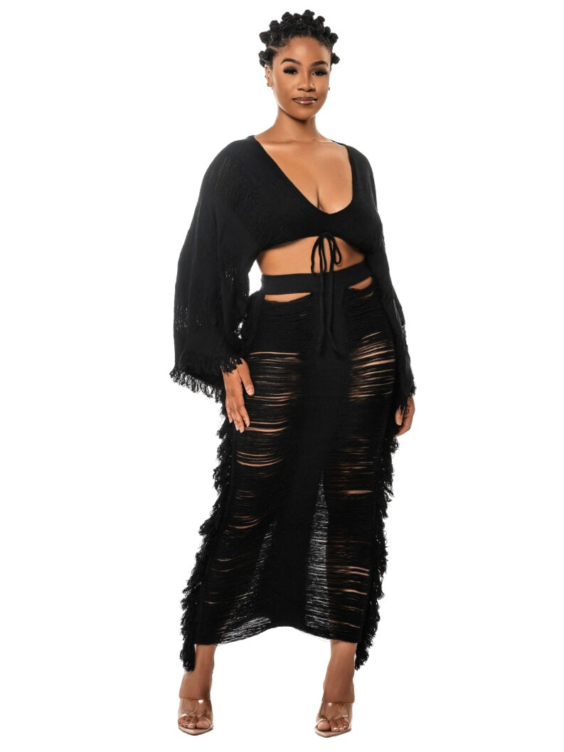 Lilly Skirt Set - Black