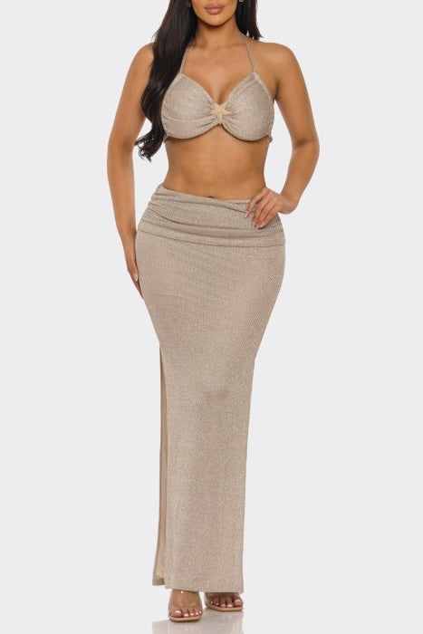 Golden Hour Goddess Skirt Set