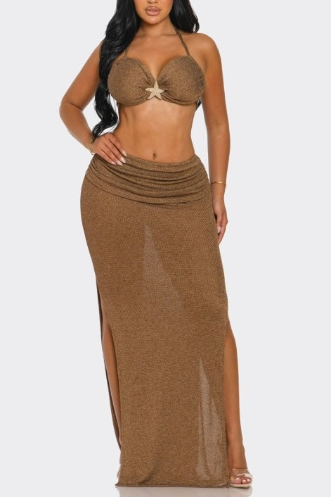 Golden Hour Goddess Skirt Set