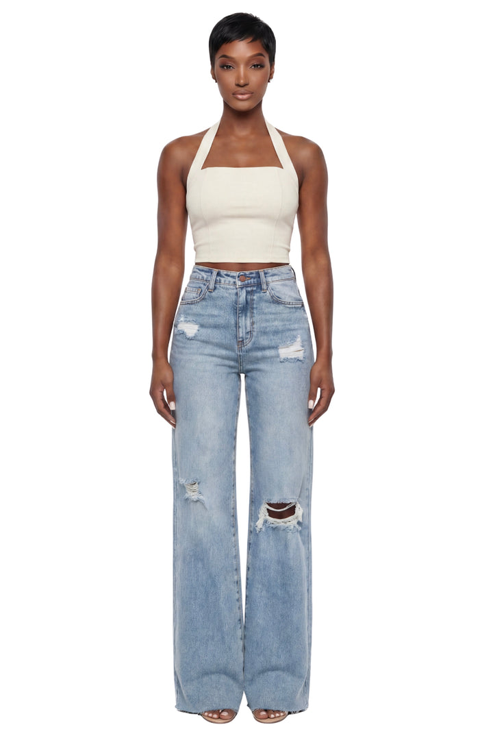 High Rise Distressed Jeans