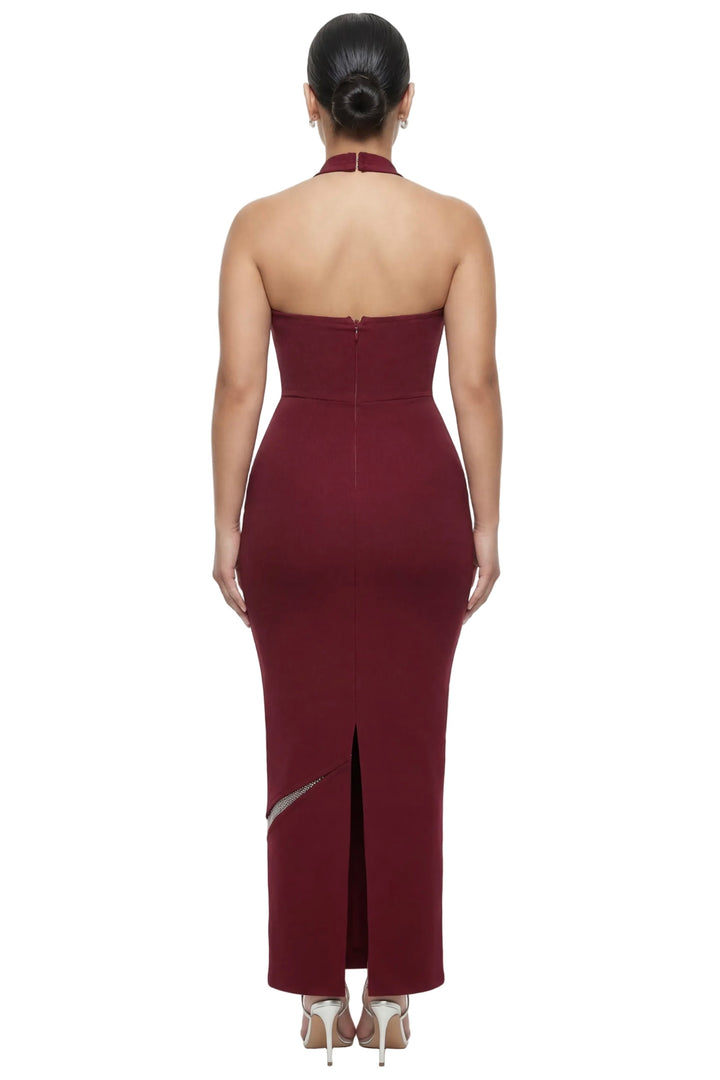 Crimson Contour Dress