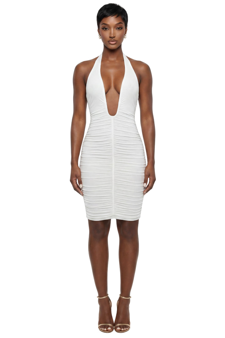 Lace Up Back Midi Dress