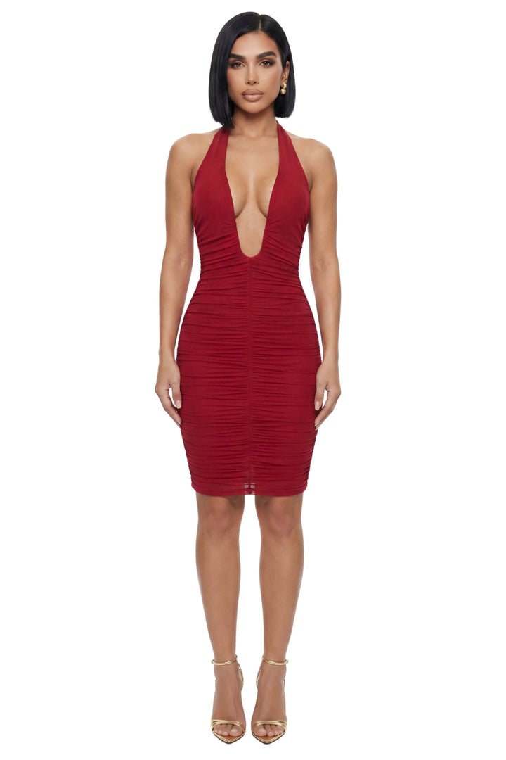 Lace Up Back Midi Dress