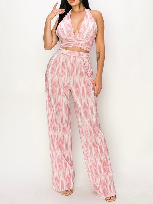 Blushing pink pant set