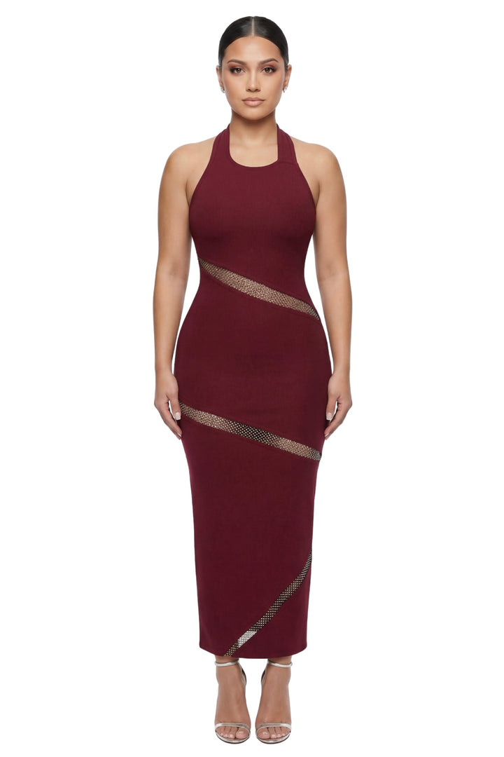 Crimson Contour Dress