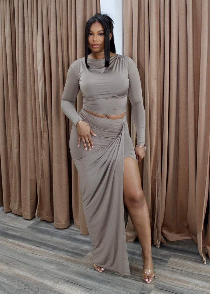 Draped Skirt Set
