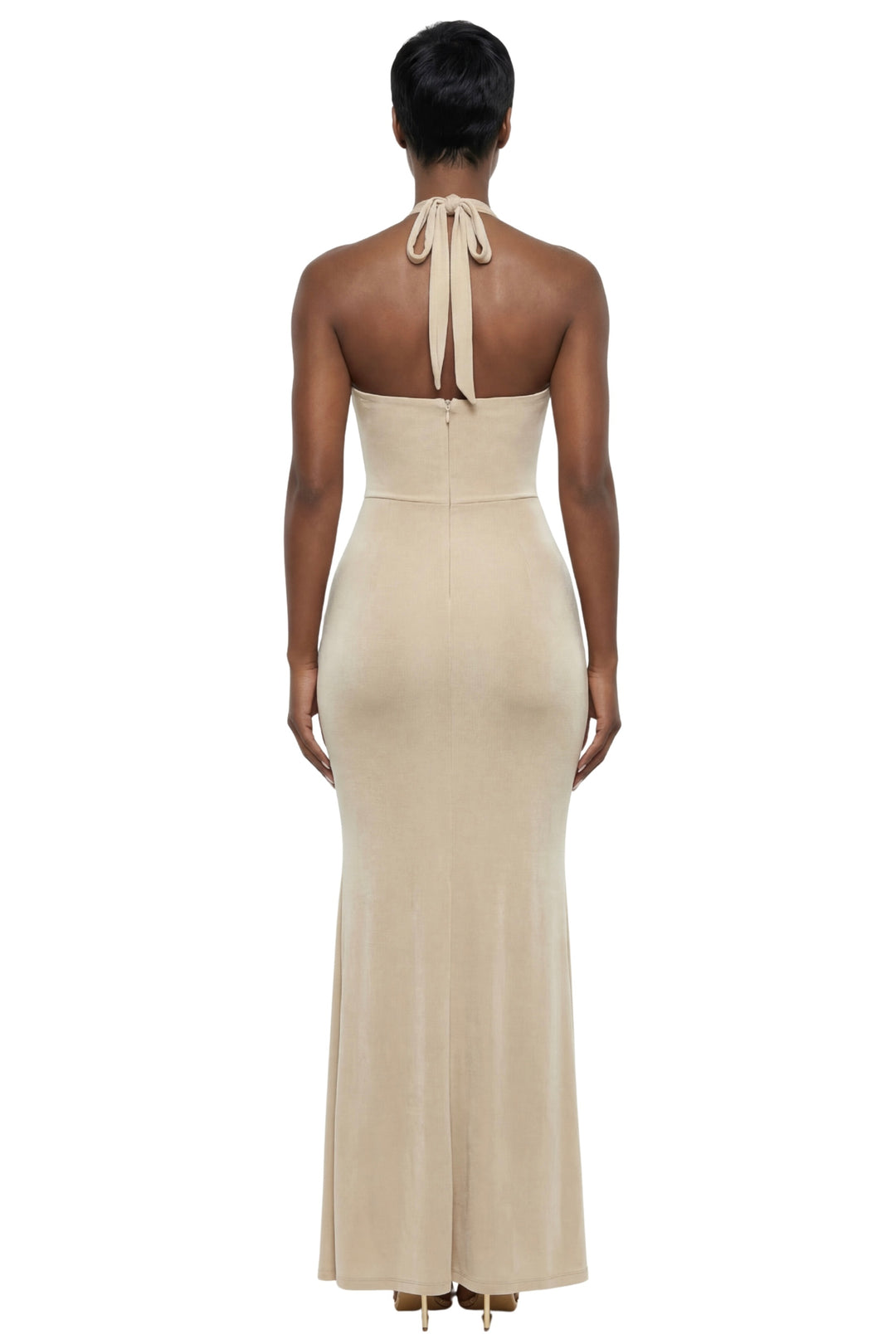 Golden Hour Halter Dress
