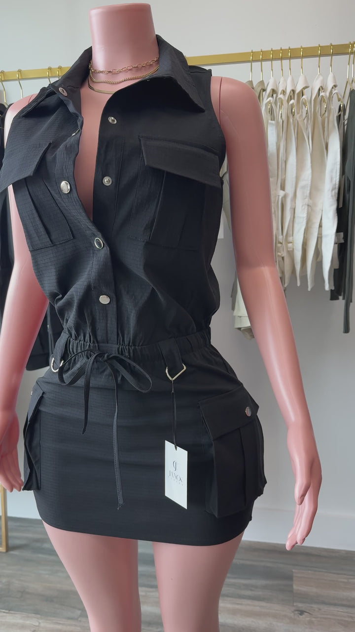 Cargo Dress - Black